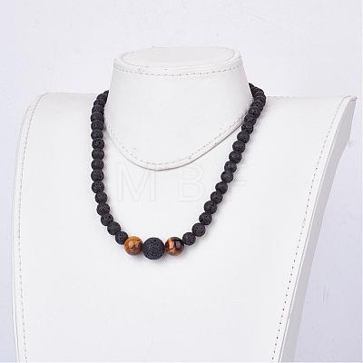 Natural Gemstone Beaded Necklaces NJEW-JN01940-1