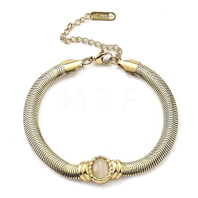 304 Stainless Steel Bracelets BJEW-R003-05G-01-1