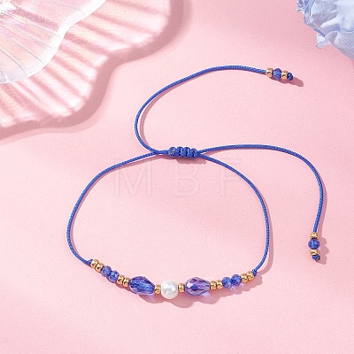 Glass & Seed Beads Braided Bead Bracelets BJEW-MZ00283-01-1