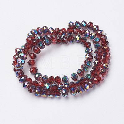 Electroplate Transparent Glass Beads Strands LS-EGLA-A034-T6mm-Q06-1
