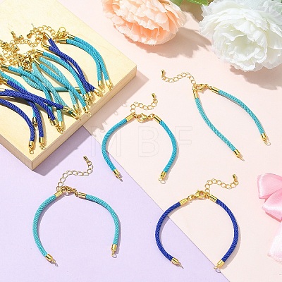 12Pcs 3 Colors Nylon Cords Bracelet Makings Fit for Connector Charms AJEW-YW0001-43A-1