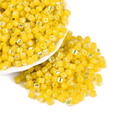 FGB Imitation Jade Colours Glass Seed Beads SEED-Q040-07A-C03-1