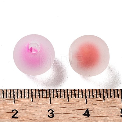 UV Plating Iridescent Frosted Acrylic Beads MACR-D032-07A-1