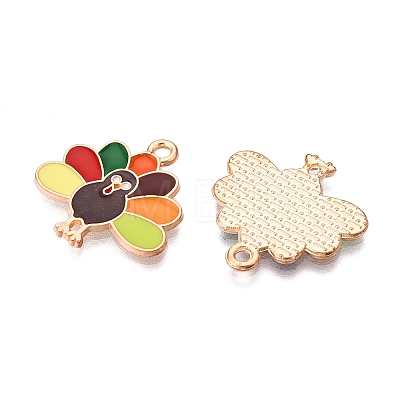 Thanksgiving Day Theme Alloy Enamel Pendants ENAM-T020-35B-1
