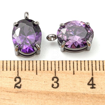 304 Stainless Steel Charms Micro Pave Cubic Zirconia STAS-L022-160P-1