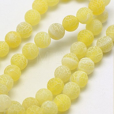 Natural Crackle Agate Beads Strands X-G-G055-10mm-6-1