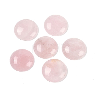 Natural Rose Quartz Cabochons G-H1596-FR-25mm-24-1