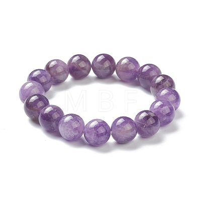 Natural Amethyst Beaded Stretch Bracelets BJEW-D446-E-40-1