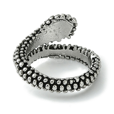 Snake Alloy Open Cuff Rings RJEW-K275-80AS-1