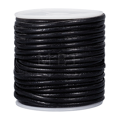 20M Round Cowhide Leather Cord WL-WH0015-01C-02-1