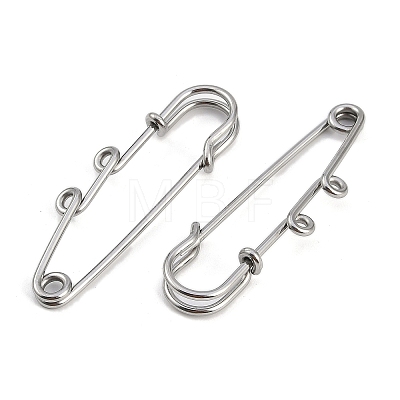 304 Stainless Steel Safety Pins Brooch Findings STAS-K252-05A-P-1