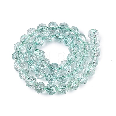 Crackle Transparent Glass Beads Strands GLAA-N063-10mm-06-1