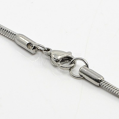 Men Square Snake Chains Necklace NJEW-F027-19-1