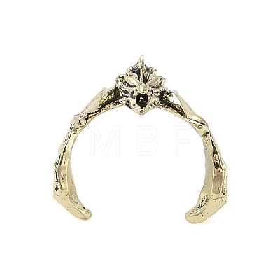 Dragon Alloy Open Cuff Rings for Women Men RJEW-A045-02AB-1