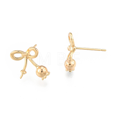 Brass Stud Earring Findings KK-N216-538-1