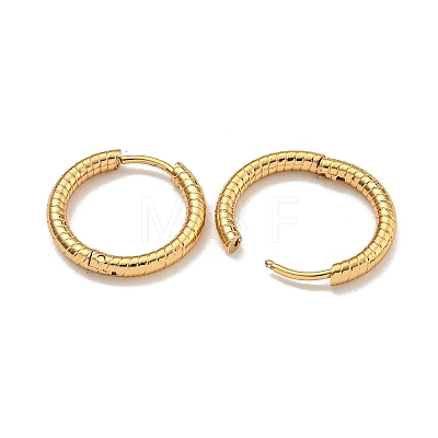 PVD Vacuum Plating 202 Stainless Steel Huggie Hoop Earrings with 304 Stainless Steel Pins for Women EJEW-H003-02G-1