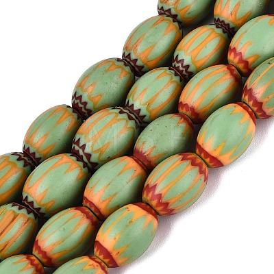 Handmade Millefiori Glass Barrel Beads LA-N002-06D-1