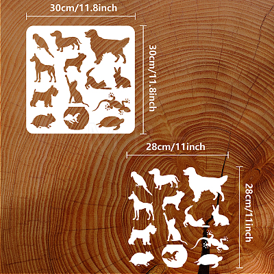 PET Hollow Out Drawing Painting Stencils DIY-WH0391-0092-1