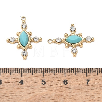 Synthetic Turquoise Faceted Horse Eye Pendants GG-CBA50CD-08G-03-1