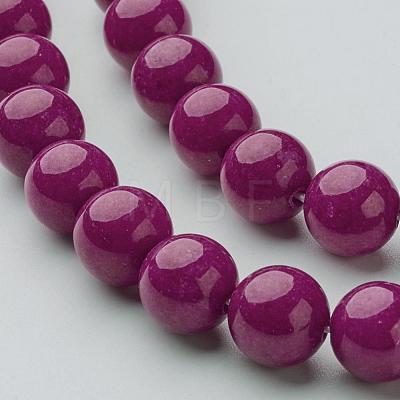 Natural Mashan Jade Round Beads Strands G-D263-8mm-XS12-1