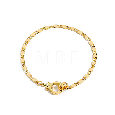Brass Oval Link Chains Bracelets for Women FS-WGC8AF4-03-1