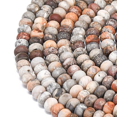 Natural Red Crazy Agate Beads Strands G-P575-A04-6x4mm-02-1