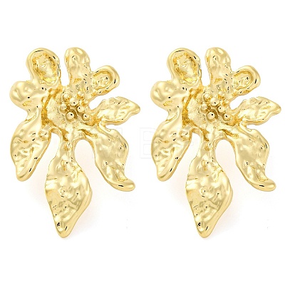 304 Stainless Steel Flower Stud Earrings for Women EJEW-U023-08G-1