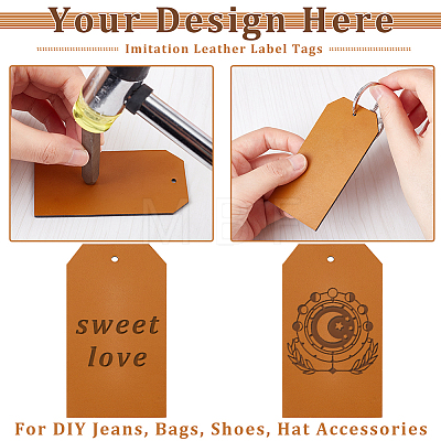 Imitation Leather Tags AJEW-WH0330-02A-1
