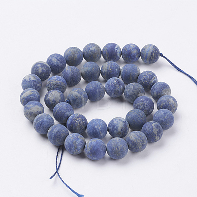 Natural Lapis Lazuli Beads Strands G-J376-52-10mm-1