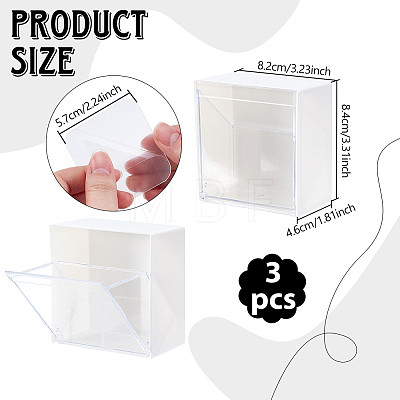 Square Plastic Bathroom Wall Mounted Display Stands AJEW-WH0077-154-1