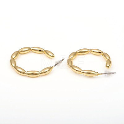 Brass Stud Earrings EJEW-G282-02G-1