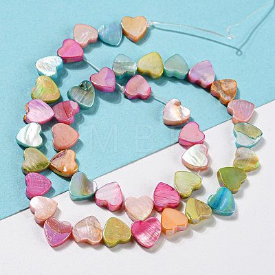 Electroplated Natural Freshwater Shell Beads Strands BSHE-G034-10-1