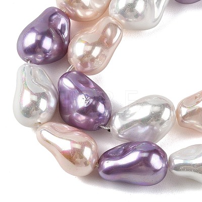 Electroplated Glass Beads Strands GL-CBA89C7-01C-1