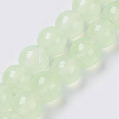 Natural White Jade Beads Strands G-G756-M-4mm-1