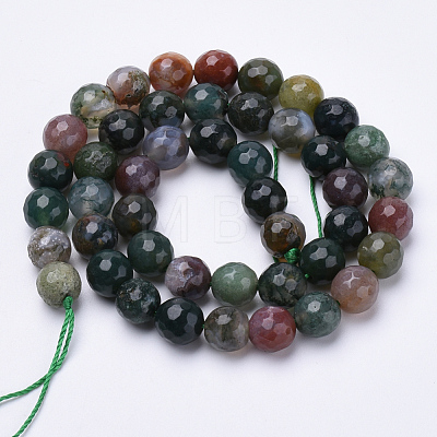 Natural Indian Agate Beads Strands G-S281-23-6mm-1