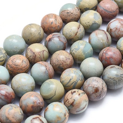 Natural Aqua Terra Jasper Beads Strands G-N0128-48F-4mm-1