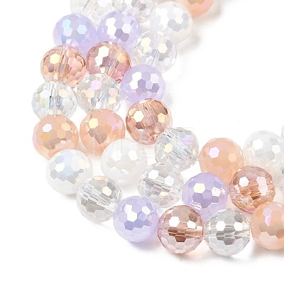 Electroplate Glass Beads Strands EGLA-D300-06-8mm-25-1
