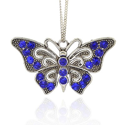 Vintage Butterfly Pendant Necklace Findings TIBE-M001-80H-1