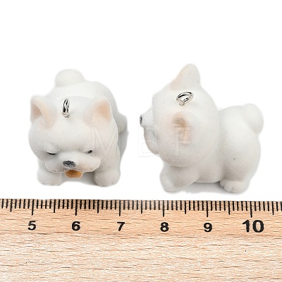 Flocky Resin Pendants FIND-A052-07H-1