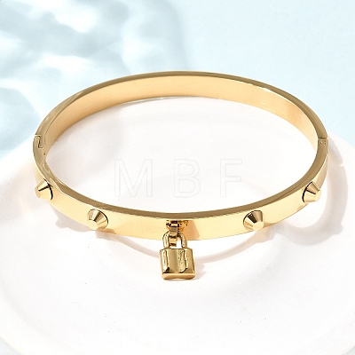 304 Stainless Steel Charm Bangles BJEW-H644-12G-1