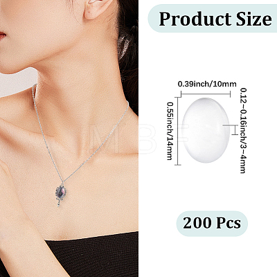 200Pcs Transparent Glass Cabochons GGLA-BBC0001-03-1