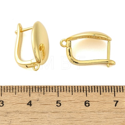 Brass Hoop Earrings Findings KK-B089-42G-1