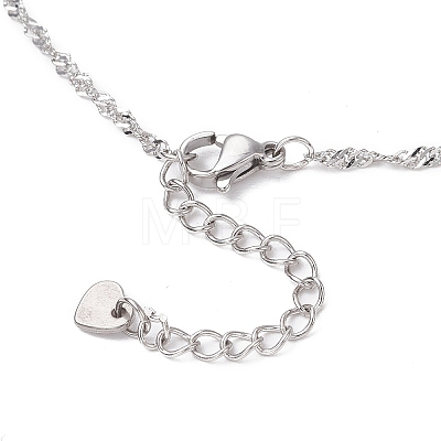 304 Stainless Steel Singapore Chain Necklaces NJEW-JN05167-02-1