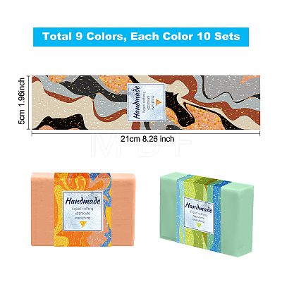   90Pcs 9 Colors Handmade Soap Paper Tag DIY-PH0005-63-1
