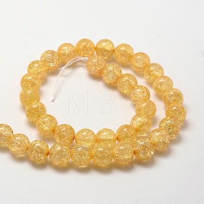 Crackle Glass Round Beads Strands X-CCG-E001-8mm-05-1