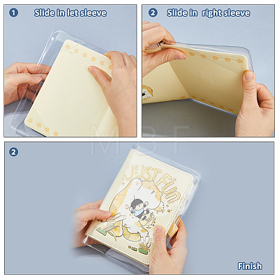 Transparent PVC Book Cover OFST-WH0004-105B-1