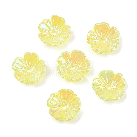 UV Plating Opaque Acrylic Bead Cap OACR-K001-41B-1