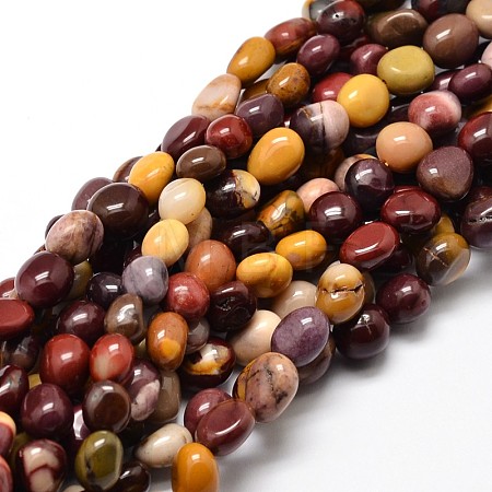 Natural Mookaite Nuggets Beads Strands G-J335-35-1