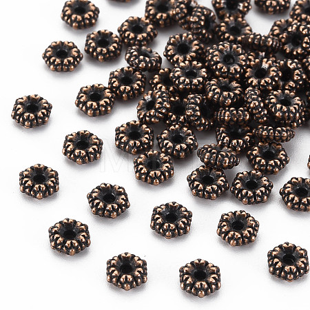 Tibetan Style Alloy Spacer Beads TIBEB-S039-019R-NR-1