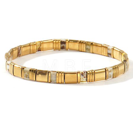 Glass Seed Beads Stretch Bracelets for Women MR9301-9-1